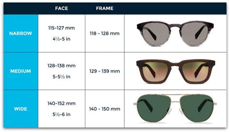 w and e sunglasses size